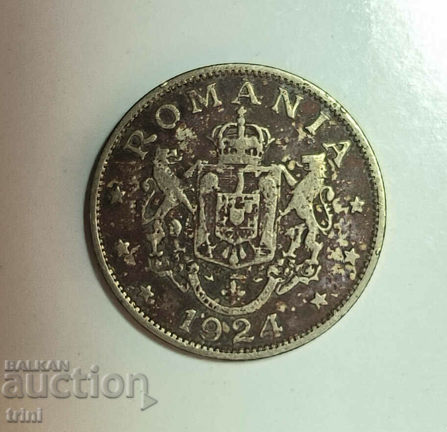 Romania 2 lei 1924 with line e36 with price 2.00 BGN | € 1.02 Romania 2 lei 1924 with line e36 with price 2.00 BGN | € 1.02