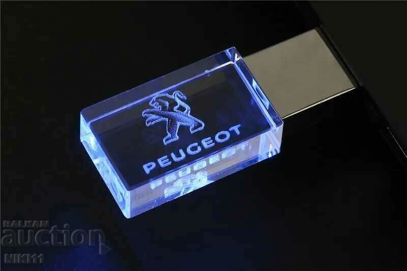 32 гб Светеща флашка Пежо , Peugeot