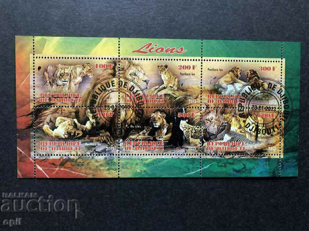 Stamped Block Lions 2013 Τζιμπουτί