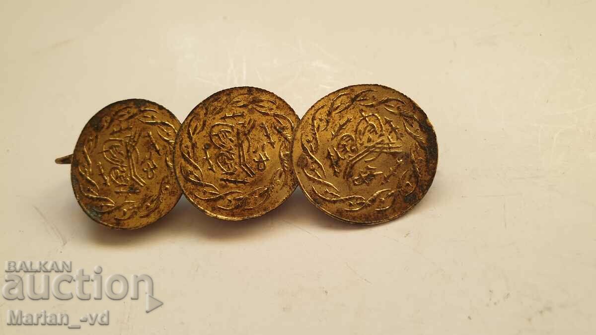 old gilded coin brooch - 5 old gilded coin brooch - 5