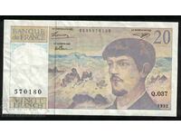 France 20 Francs 1992 Pick 151a Ref 0180