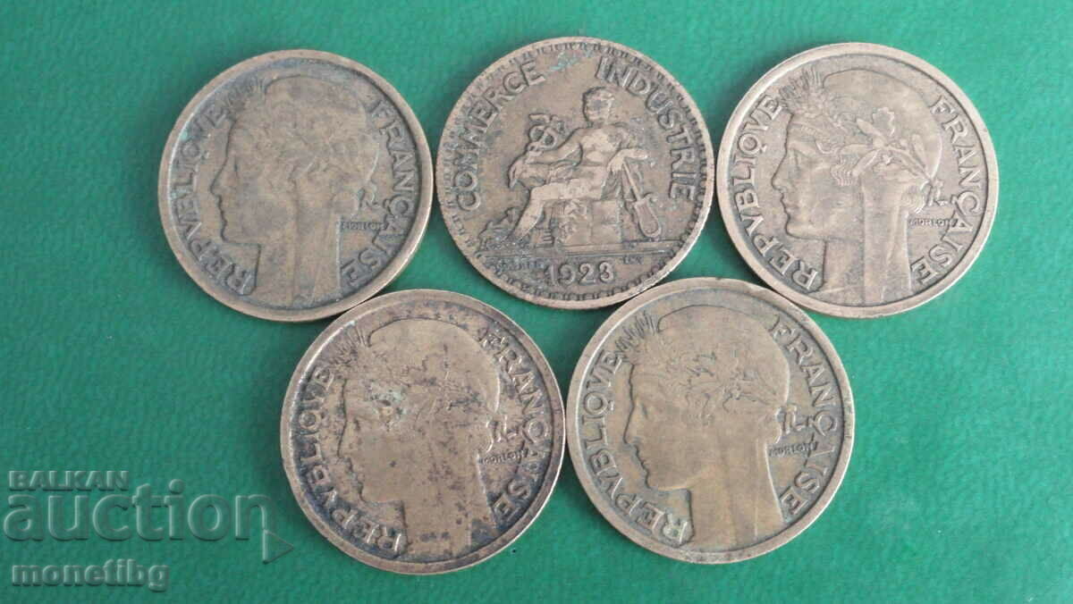 Auction  France 1923-1939 - 1 franc (5 pieces)