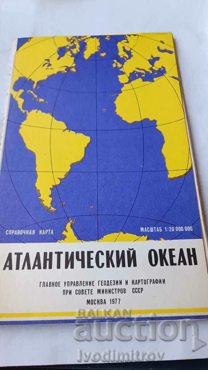 Γεωγράφος. χάρτης Ατλαντικός Ωκεανός 1977 Κλίμακα 1 : 20000000