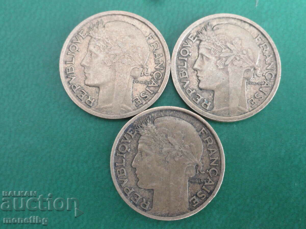 France 1932-1939 - 50 centimes (3 pieces) - 5 France 1932-1939 - 50 centimes (3 pieces) - 5