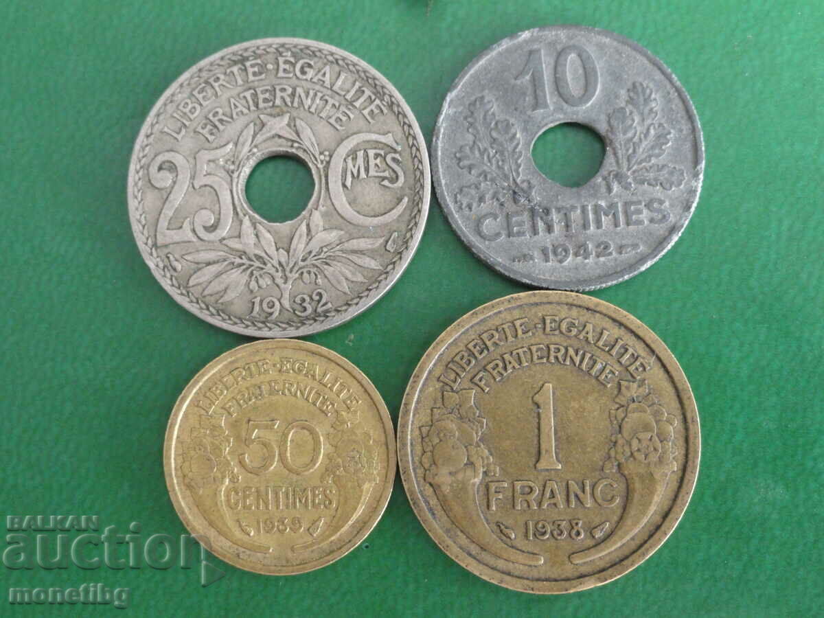 France 1932-1942 - Coins (4 pieces) - 5 France 1932-1942 - Coins (4 pieces) - 5