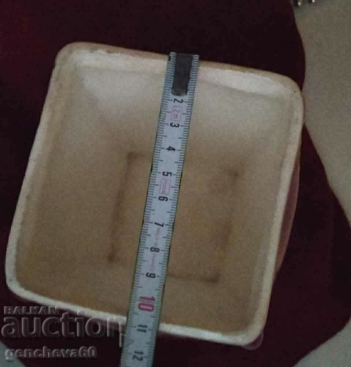 Retro planter made of white glazed ceramic - 6 Retro planter made of white glazed ceramic - 6