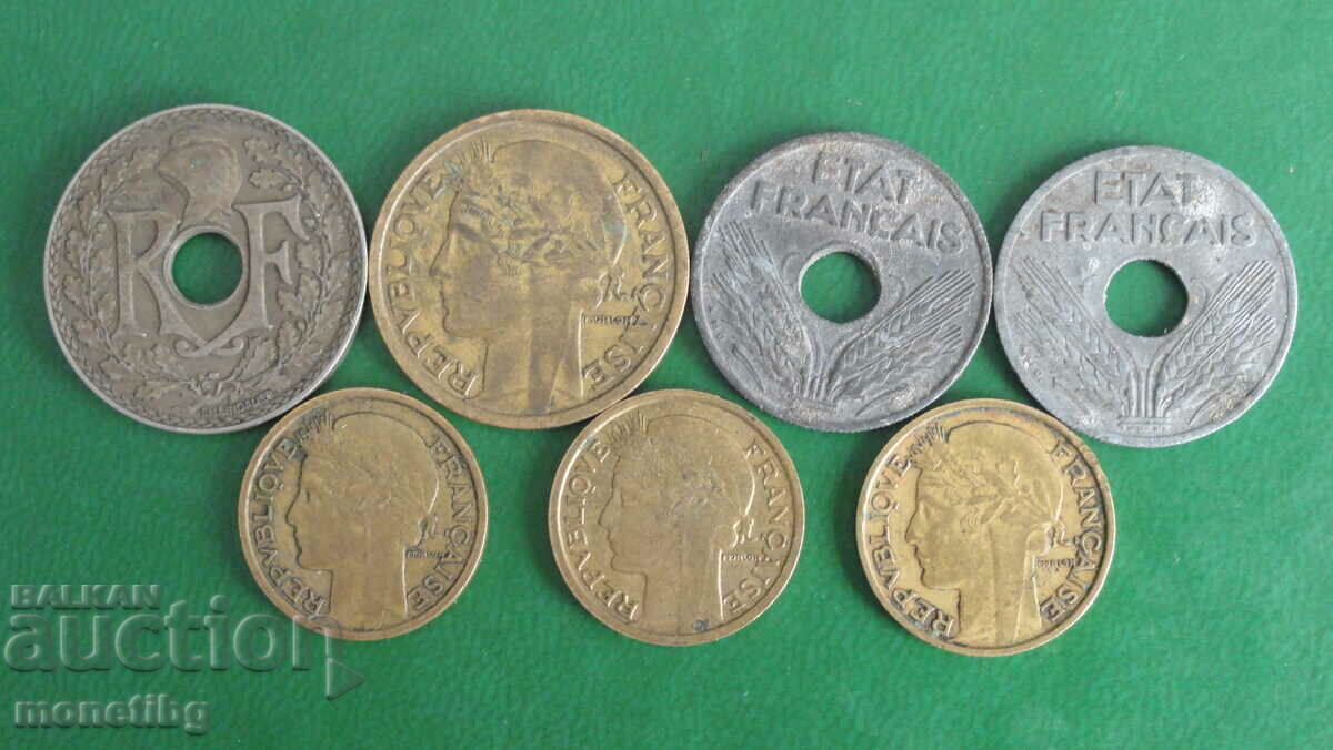 France 1932-1942 - Coins (7 pieces) - 6 France 1932-1942 - Coins (7 pieces) - 6