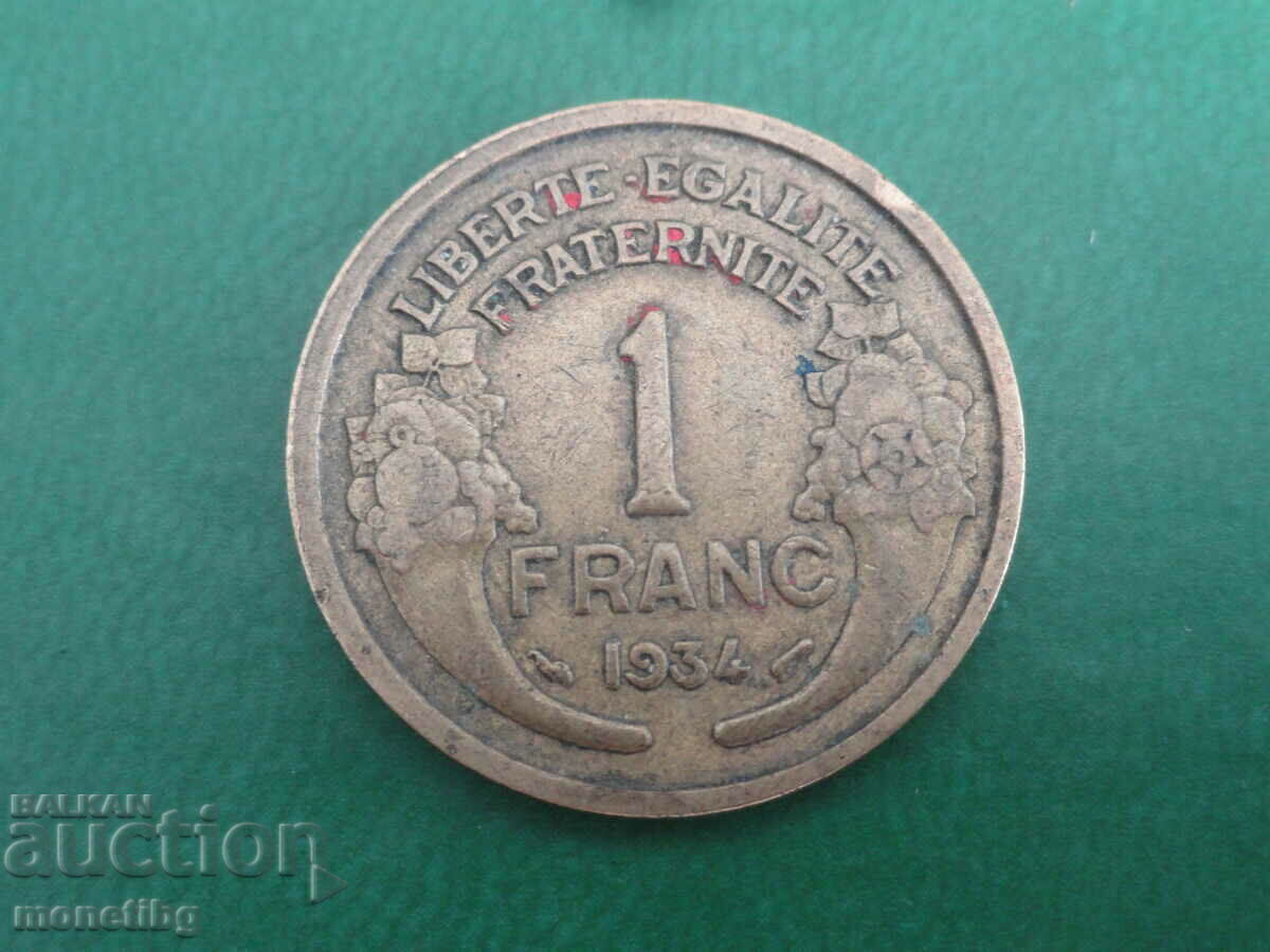 Livrarea Franța 1934 - 1 franc Livrarea Franța 1934 - 1 franc