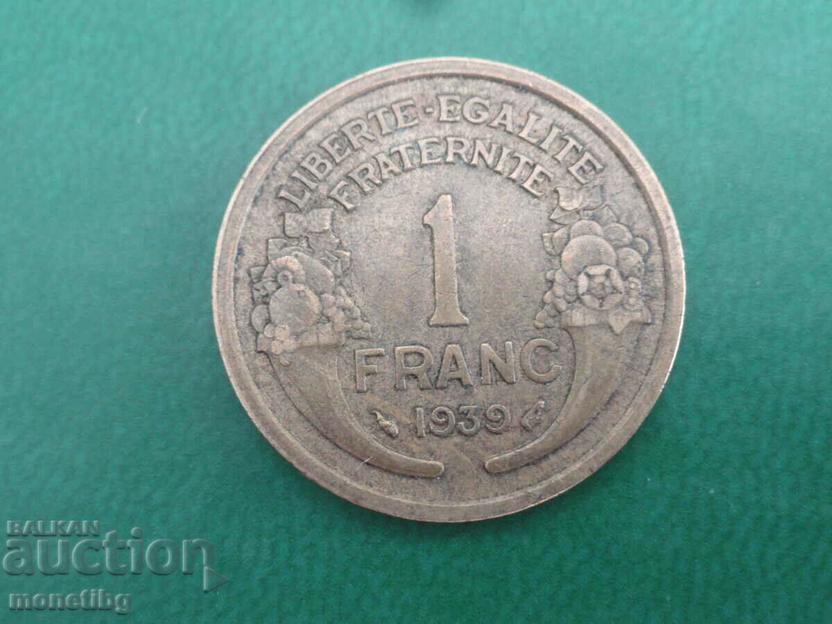 Франция 1939г. - 1 франк с цена € 0.60 | 1.17 лв.