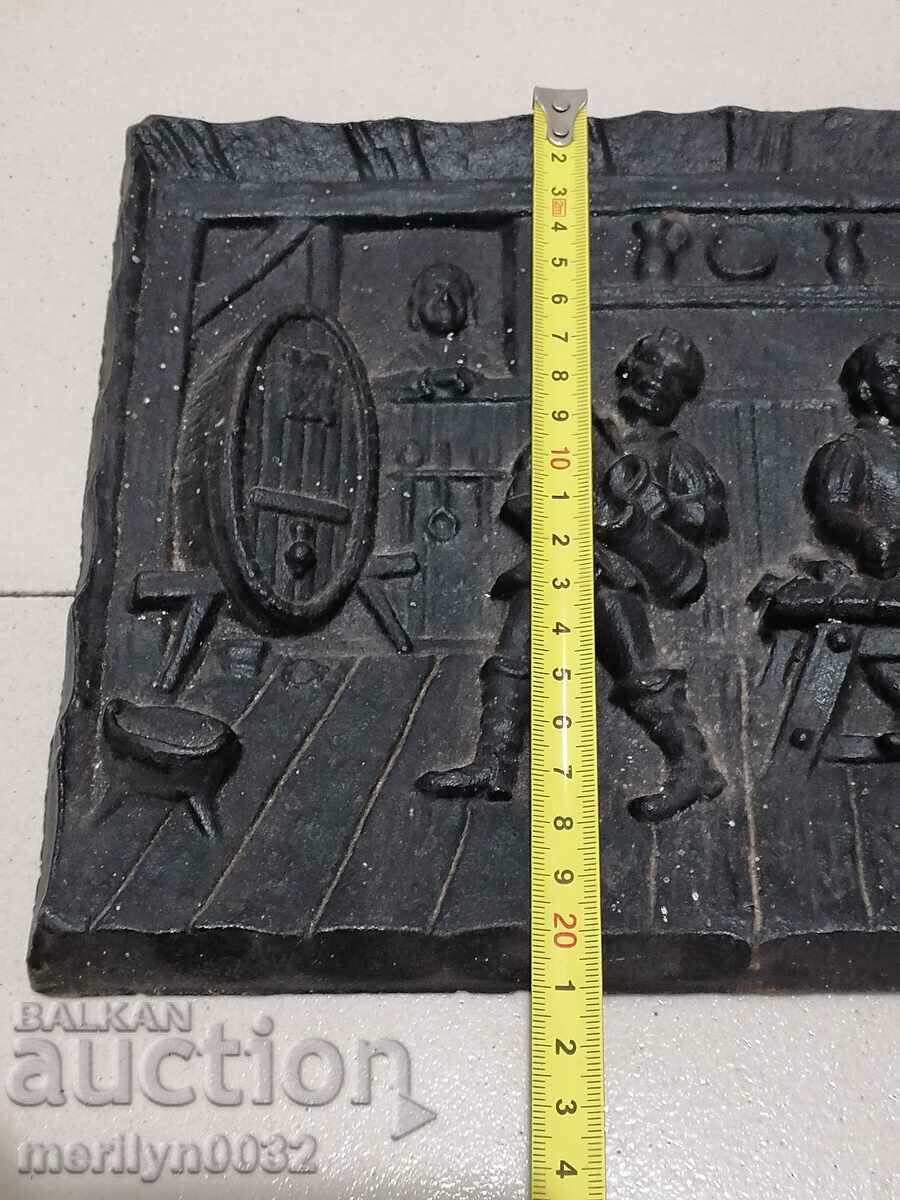 Cast iron panel figural cast iron figure late 19th century - 6 Cast iron panel figural cast iron figure late 19th century - 6