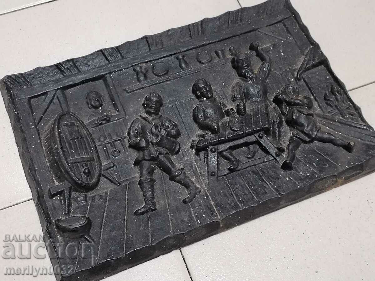 Cast iron panel figural cast iron figure late 19th century - 7 Cast iron panel figural cast iron figure late 19th century - 7