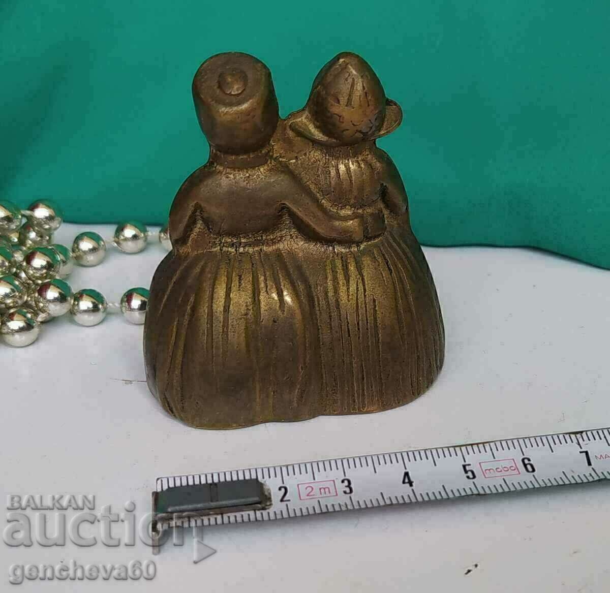 Рядка винтидж двойка месингова камбанка за колекция с цена 21.00 €