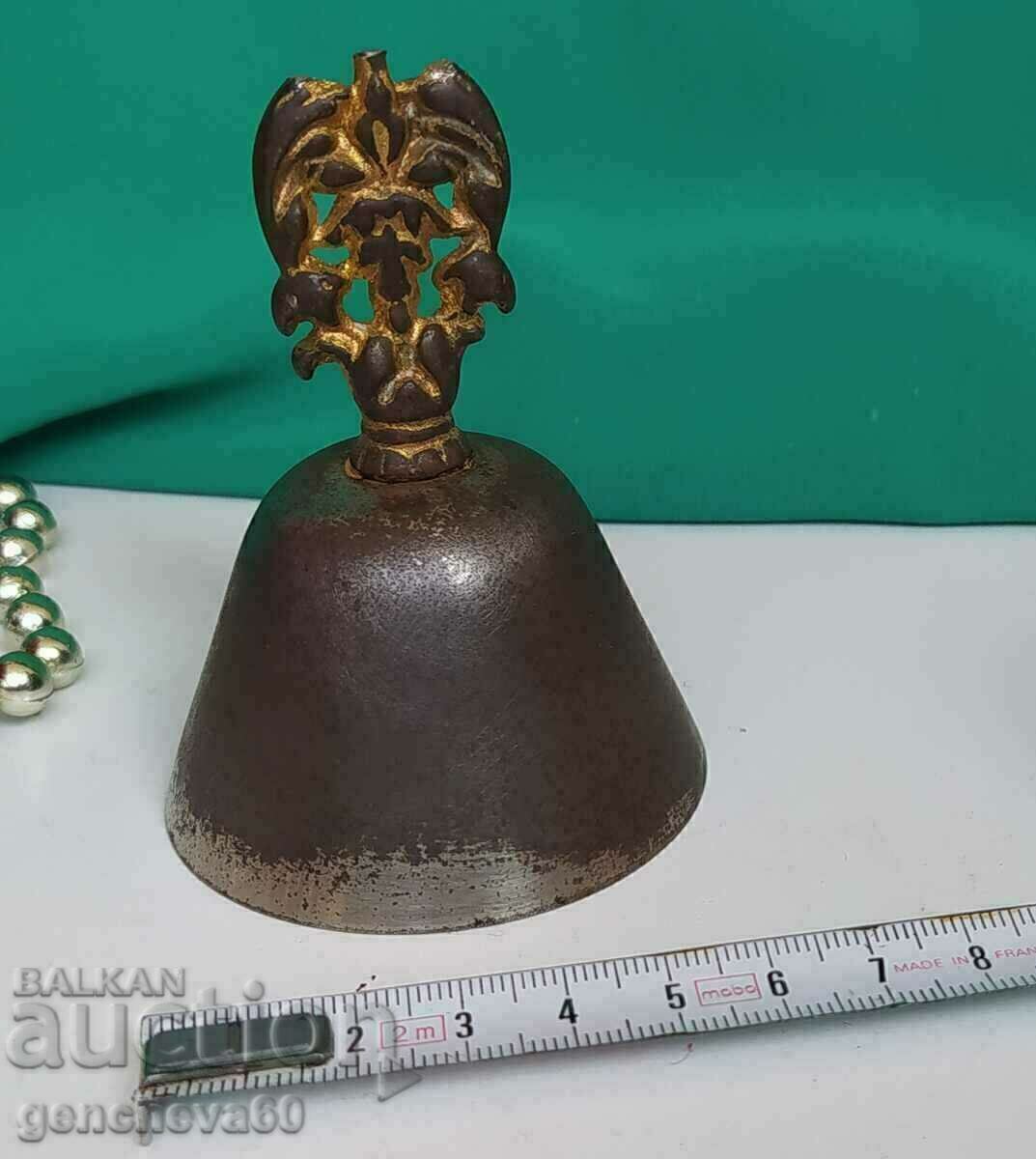 Auction Old metal school bell, bell Auction Old metal school bell, bell