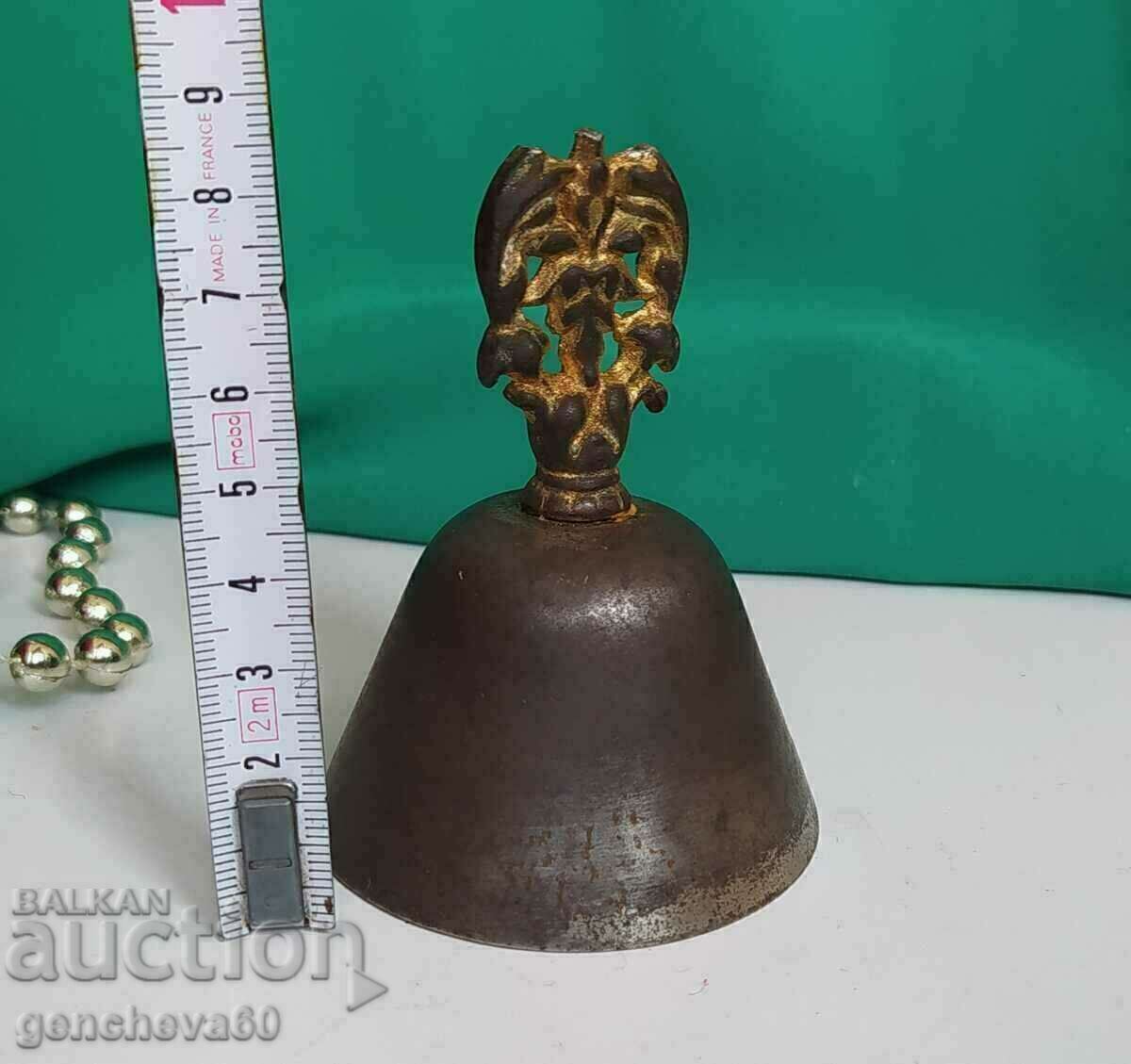 Old metal school bell, bell Old metal school bell, bell