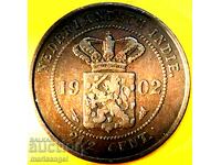 Нидерландия 1902 2 1/2 цент - изключително рядка