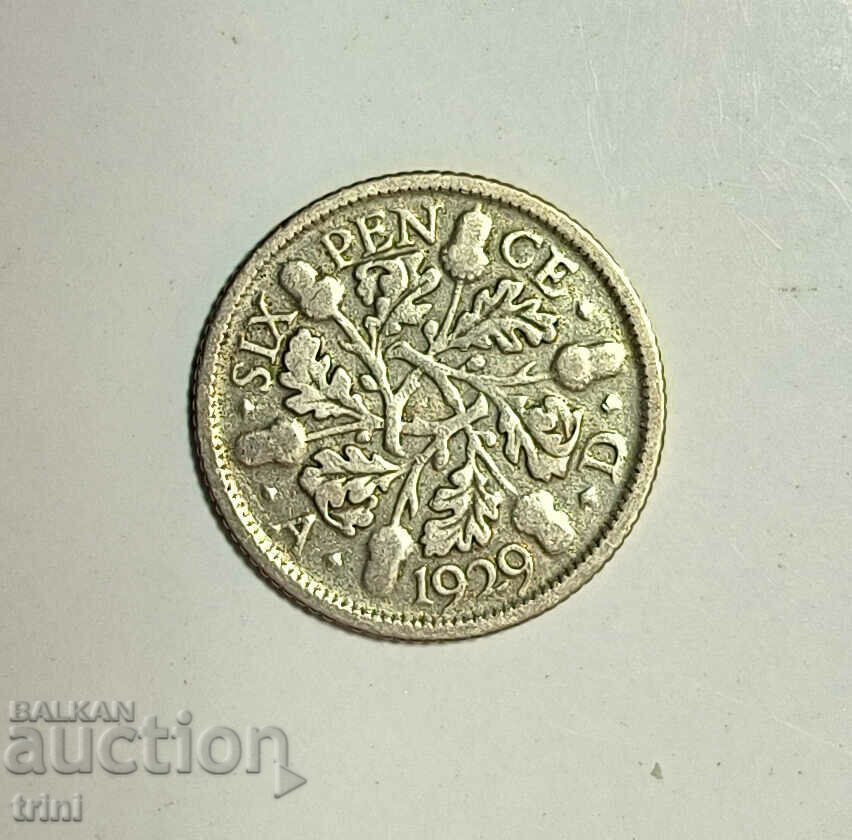 Great Britain 6 pence 1929 year e57