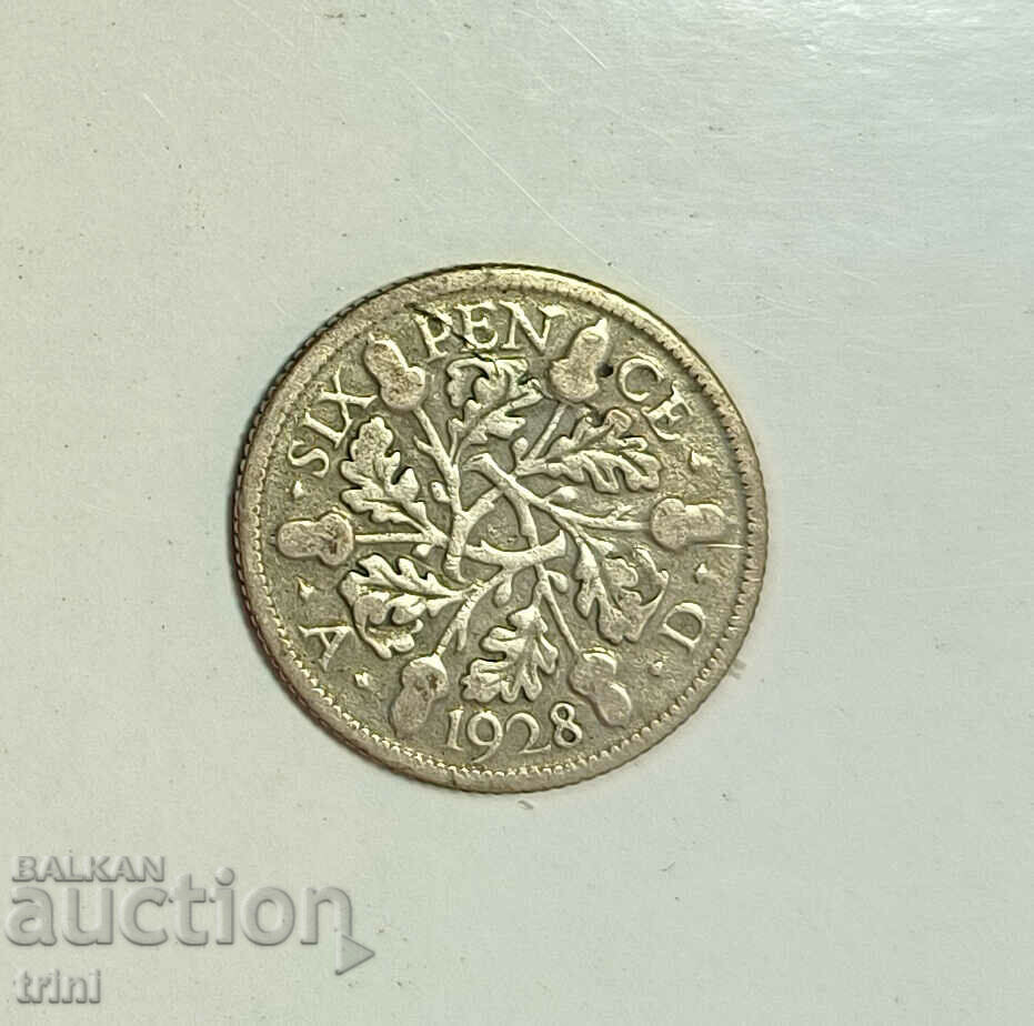 Great Britain 6 pence 1928 year e62