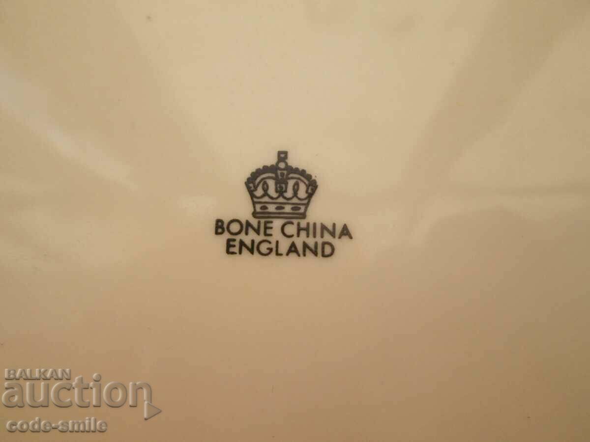 Old porcelain plate Art Deco bone china signed - 6 Old porcelain plate Art Deco bone china signed - 6