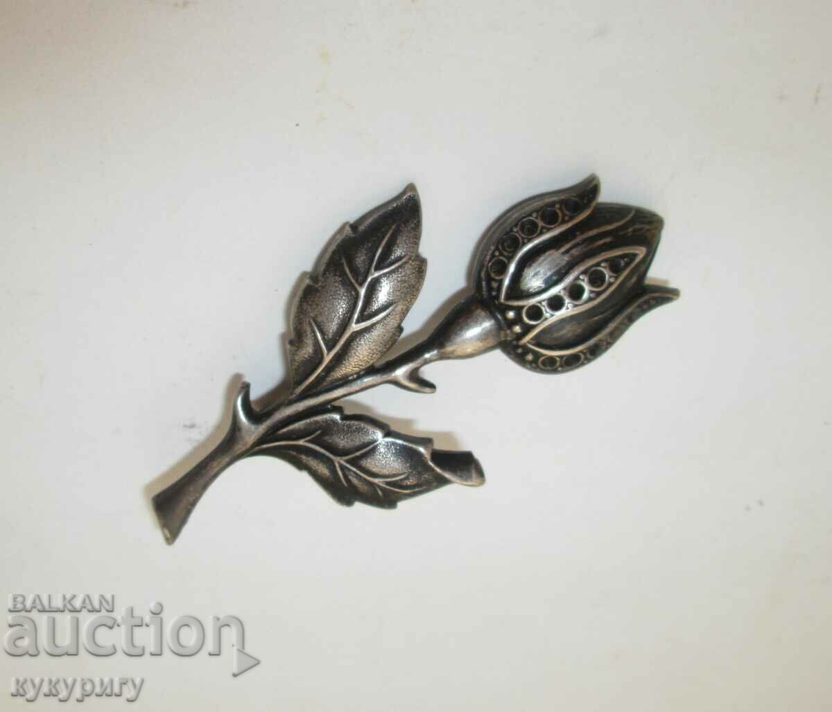 Παλιά φλοράλ κομψή γυναικεία καρφίτσα λουλουδιών - 6