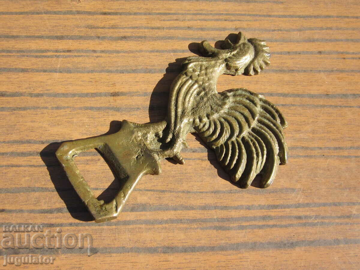 collectible antique bronze cockerel bird opener with price 15.00 BGN | € 7.67
