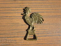 collectible antique bronze cockerel bird opener