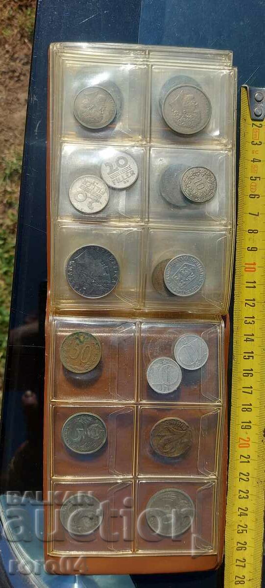 COINS - FOLDER - COLLECTION - 50 PIECES - 7 COINS - FOLDER - COLLECTION - 50 PIECES - 7