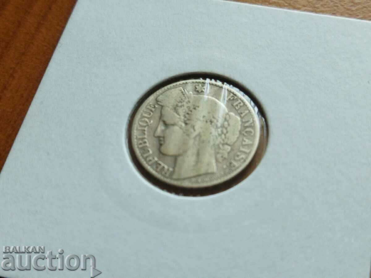 Франция монета 50 сантима от 1895 г. сребро