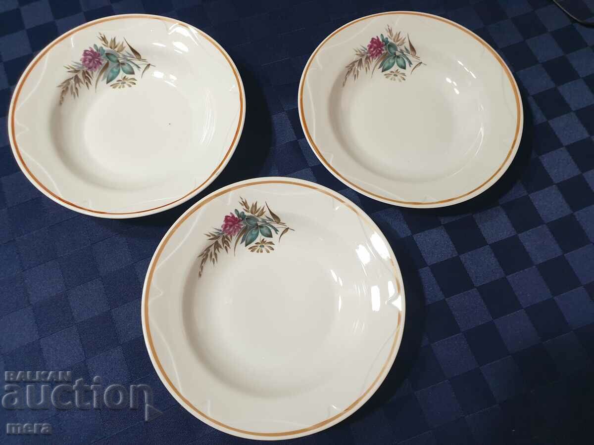 Russian porcelain deep plates - Dobrush porcelain factory