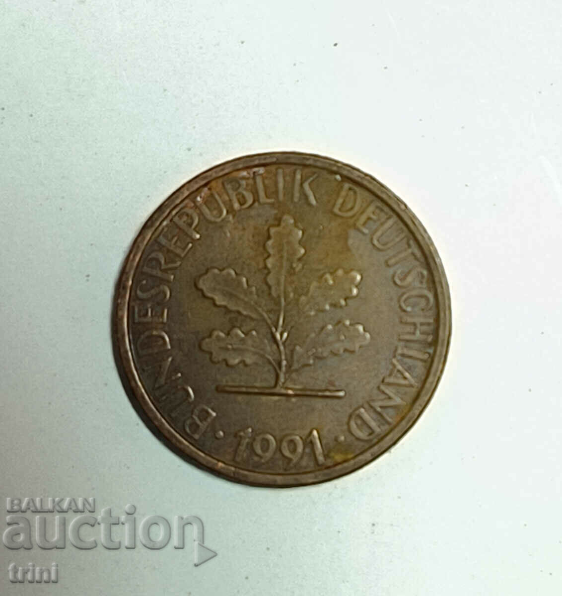 Germany 1 pfennig 1991 'J' - Hamburg e180 with price 0.50 BGN | € 0.26 Germany 1 pfennig 1991 'J' - Hamburg e180 with price 0.50 BGN | € 0.26