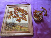Картина и дърво-сувенир, балтийски кехлибар
