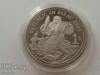 рядка колекционна монета Палау 1 долар 1993; Palau