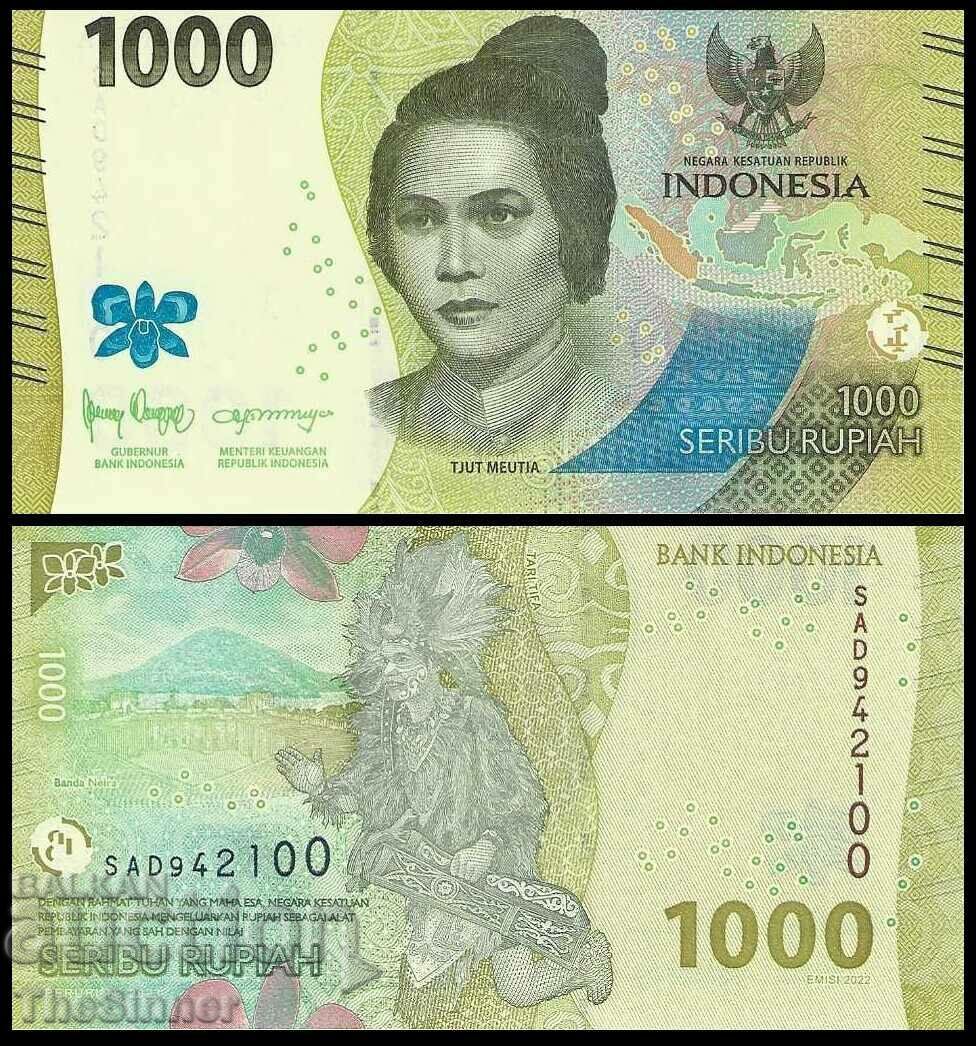 ИНДОНЕЗИЯ 1000 Рупии INDONESIA 1000 Rupiah, P-W162, 2022 UNC