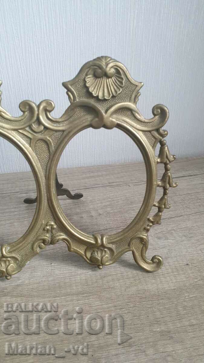 Auction  Bronze Double Tabletop Photo Frame