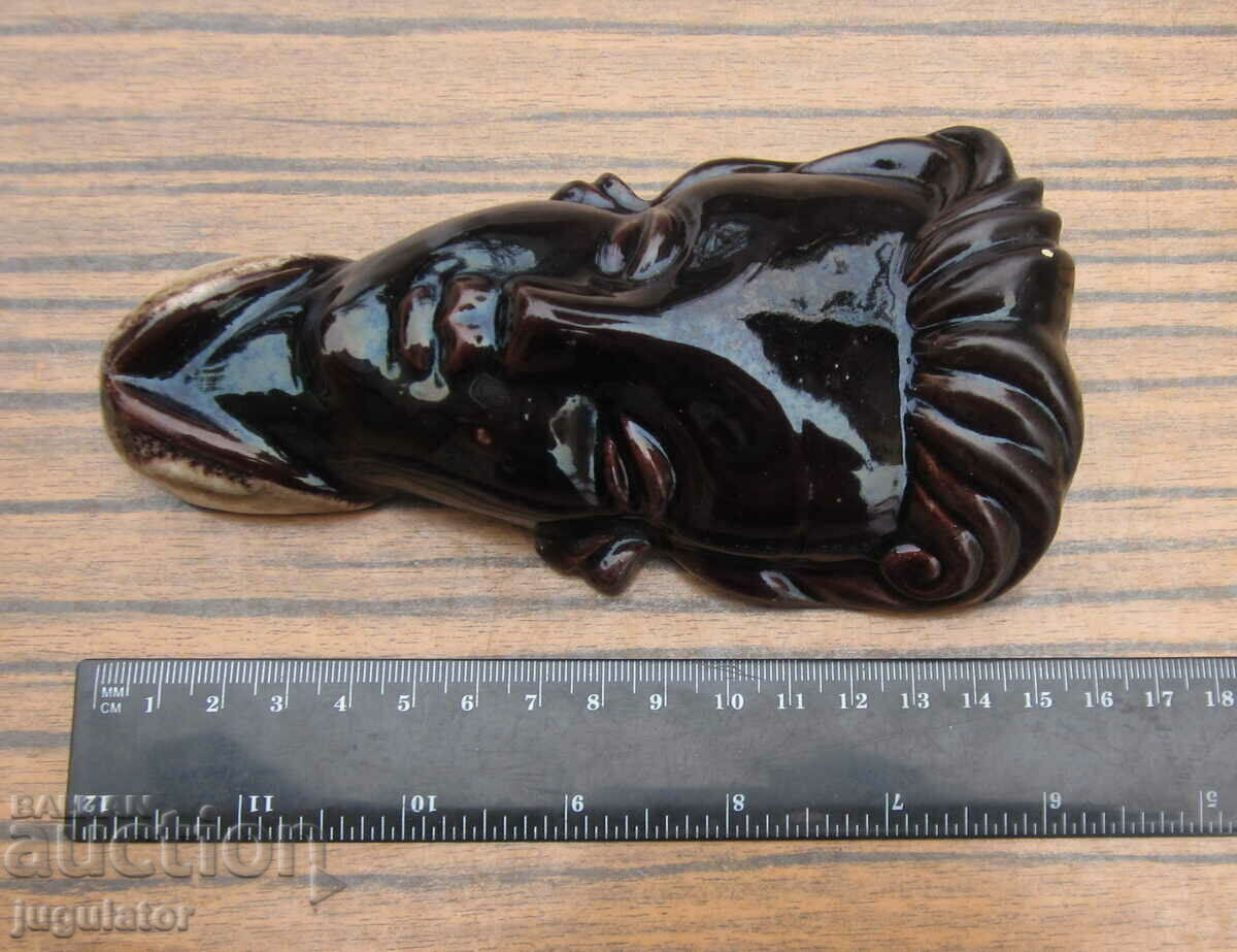 vintage ceramic figure female mask face of a woman for wall - 7