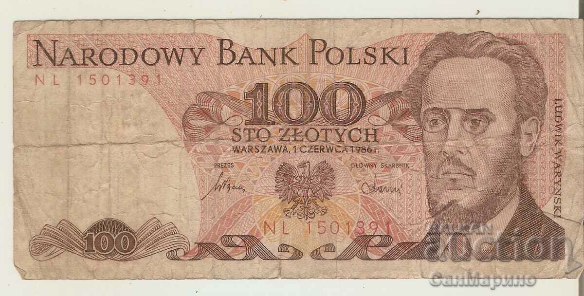 Poland 100 zlotys 1986