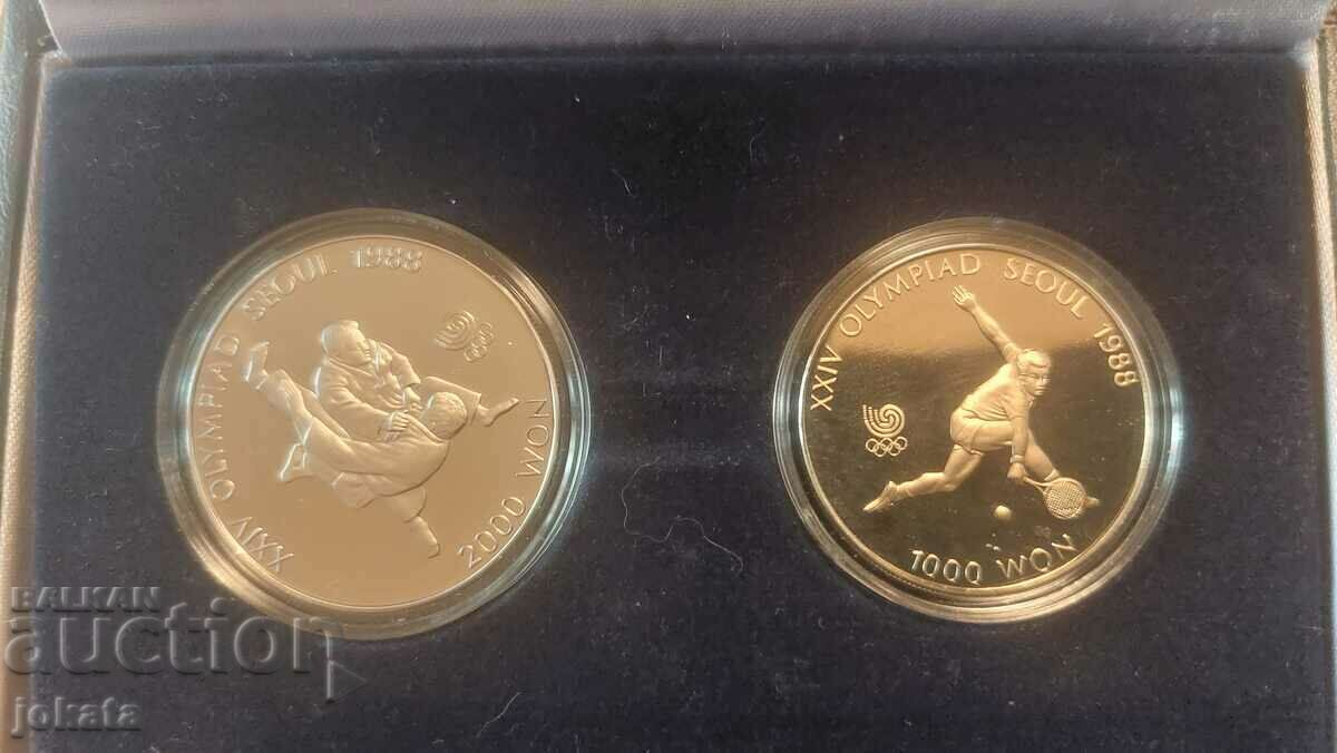 1000 and 2000 Korean won