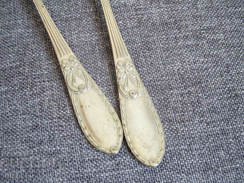pair 2 pcs. old art deco wellner alpaca tea spoon with price 25.00 BGN | € 12.78 pair 2 pcs. old art deco wellner alpaca tea spoon with price 25.00 BGN | € 12.78