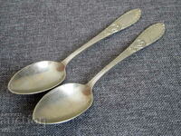 pair 2 pcs. old art deco wellner alpaca tea spoon