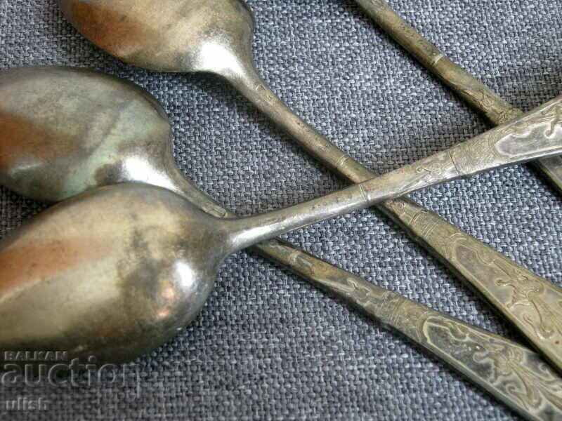 Delivery of 4 pcs. old art deco silver plated tea spoon