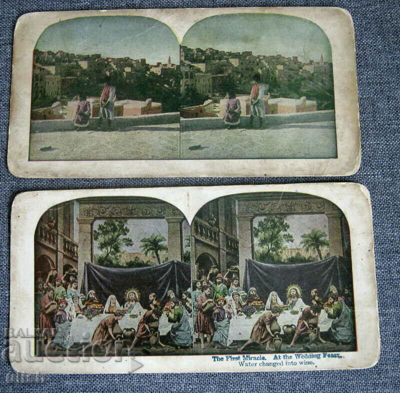Licitație 7 buc. Jesus Jerusalem card stereo card stereo 1900 Licitație 7 buc. Jesus Jerusalem card stereo card stereo 1900