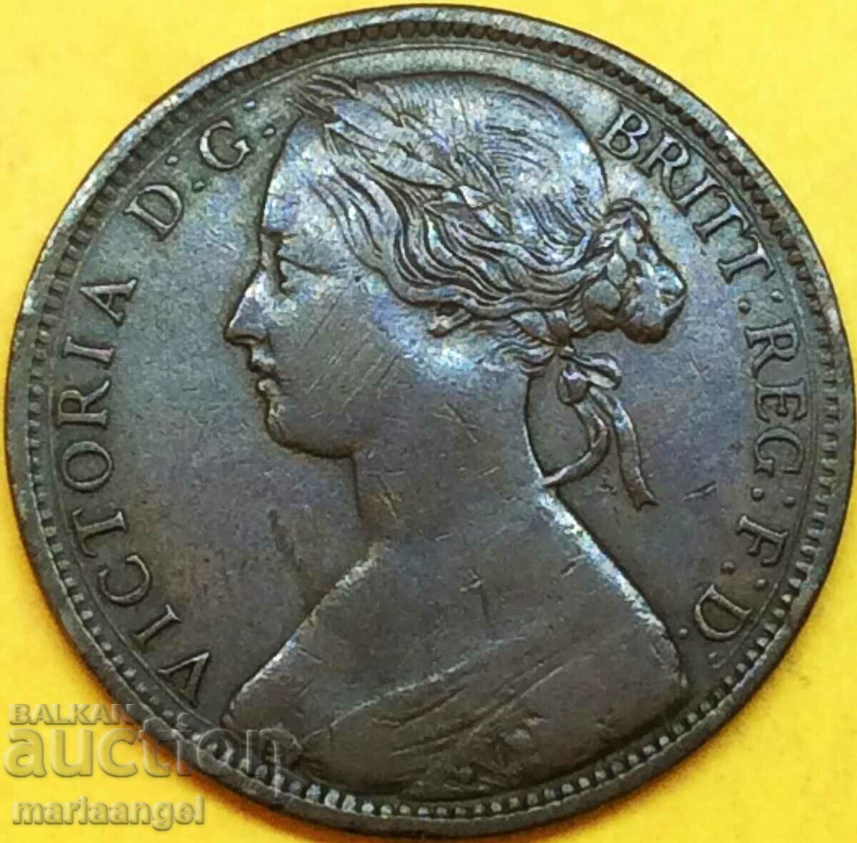 Marea Britanie 1 penny 1862 30mm - rar la calitate