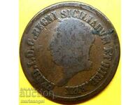 Неапол 8 торнеси 1817 Италия Фердинанд 20,31г бронз