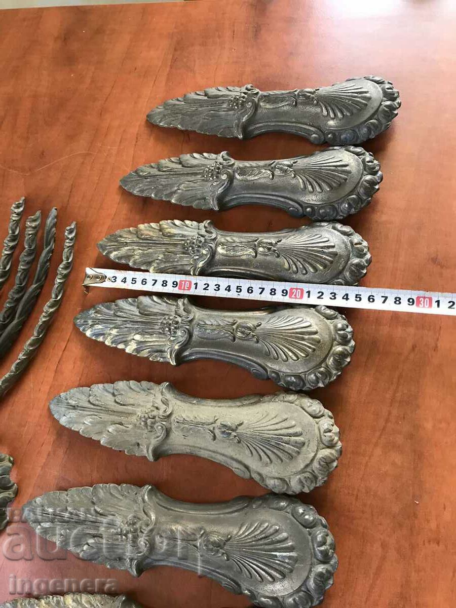 FIGURE ORNAMENTS BRASS BRONZE FOR DOOR SET - 5 FIGURE ORNAMENTS BRASS BRONZE FOR DOOR SET - 5