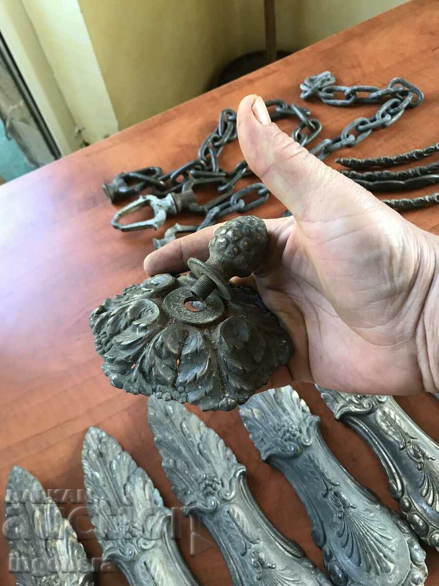 FIGURE ORNAMENTS BRASS BRONZE FOR DOOR SET - 6 FIGURE ORNAMENTS BRASS BRONZE FOR DOOR SET - 6