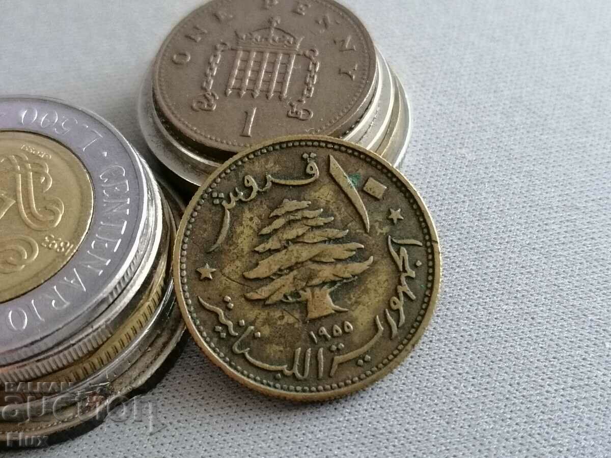 Coin - Lebanon - 10 piastres | 1955 with price 6.85 BGN | € 3.50 Coin - Lebanon - 10 piastres | 1955 with price 6.85 BGN | € 3.50