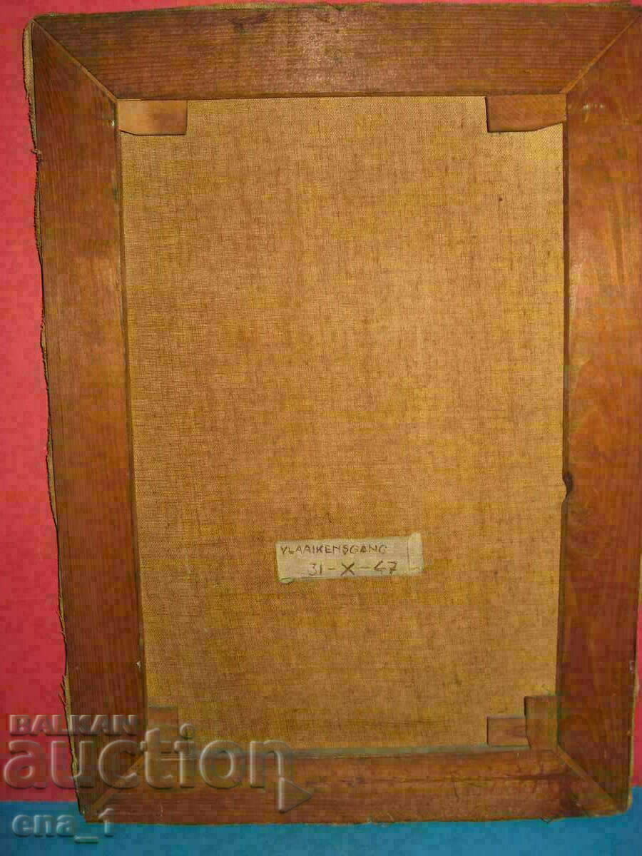 Old painting by Belgian artist Leo Ennels from 1947 - 6 Old painting by Belgian artist Leo Ennels from 1947 - 6