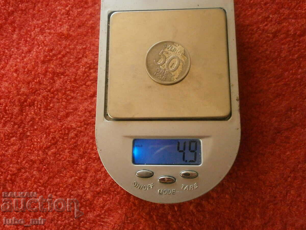 Auction SWEDEN 50 JORE 1958 - SILVER Auction SWEDEN 50 JORE 1958 - SILVER