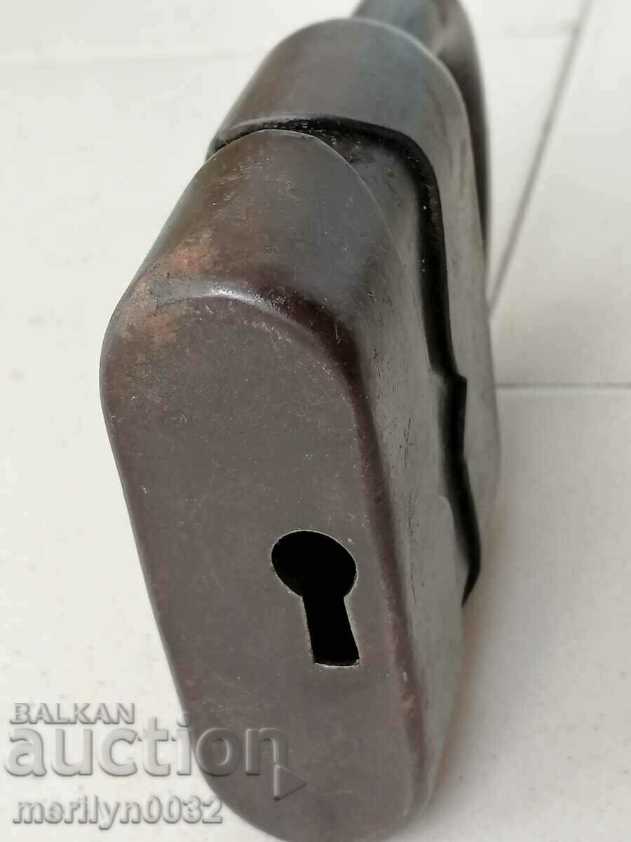 German LARGE padlock with key 1920s padlock suitcase lock - 7 German LARGE padlock with key 1920s padlock suitcase lock - 7