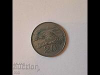 Зимбабве 20 цента 1983 година    б49