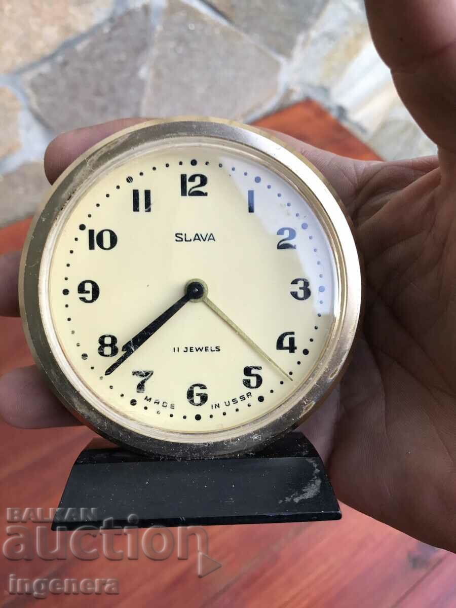 CLOCK DESKTOP ALARM CLOCK "GLORY" - WORKS with price 12.00 BGN | € 6.14 CLOCK DESKTOP ALARM CLOCK "GLORY" - WORKS with price 12.00 BGN | € 6.14